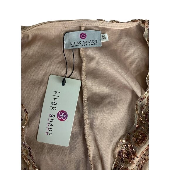 Lilac Shade Women's Gold Sparkling Romper - Picture 3 of 5